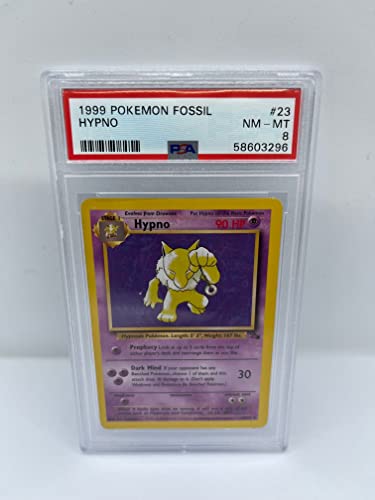Hypno 23/62 PSA 8 Graded Rare Pokemon Card (1999 Pokemon Fossil) + TitanCards® Toploader von Titan Cards