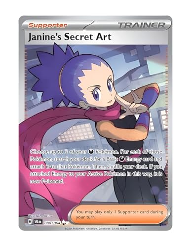 Janine's Secret Art 088/064 Ultraseltene Vollkunst-Trainer-Karte, glänzende Pokémon-Karten, seltene Pokemon-Karten, umhüllte Fabel, Pokemon-Scharlachrot und Violett, Titan Cards authentifiziert Janine's Secret Art 088/064 Ultraseltene Vollkunst-Trainer-Karte, glänzende Pokémon-Karten, seltene Pokemon-Karten, umhüllte Fabel, Pokemon-Scharlachrot und Violett, Titan Cards authentifiziert von Titan Cards