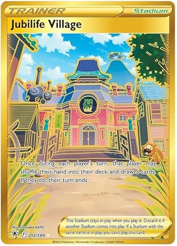 Jubilife Village 212/189 Rare Secret Pokemon Karte (SWSH Astral Radiance) + TitanCards® Toploader von Titan Cards