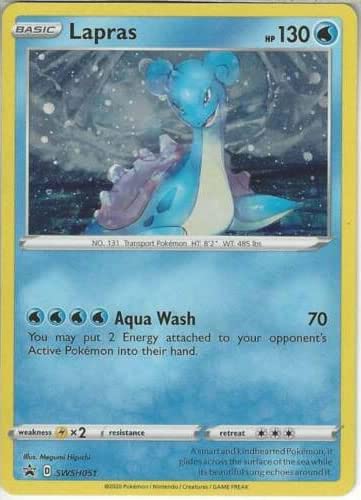 Lapras SWSH051 Holo Pokemon Promokarte (SWSH Champion's Path) + TitanCards® Toploader von Titan Cards