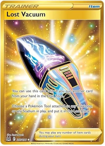 Lost Vacuum 217/196 Seltene geheime Pokemon-Karte (Sworld & Shield Lost Origin) + TitanCards® Toploader von Titan Cards