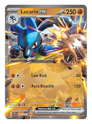 Lucario ex 082/142 Ultraseltene Pokemon-Karte, seltene Pokémon-Karten, Pokémon EX, Sternkrone, Pokemon-Scharlachrot und Violett, Titan Cards authentifiziert Lucario ex 082/142 Ultraseltene Pokemon-Karte, seltene Pokémon-Karten, Pokémon EX, Sternkrone, Pokemon-Scharlachrot und Violett, Titan Cards authentifiziert von Titan Cards