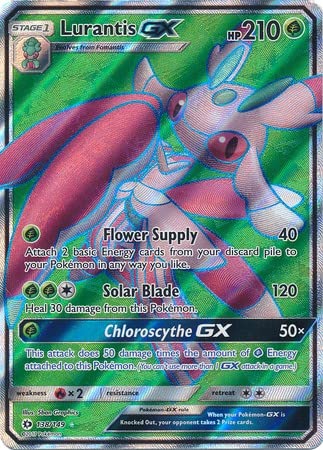 Lurantis GX 138/149 Ultra Rare Pokemon Karte (Sun & Moon Base Set) + TitanCards® Toploader von Titan Cards