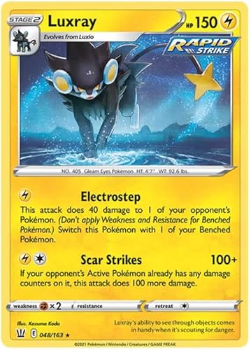 Luxray 048/163 Rare Reverse Holo Pokemon Card (Battle Styles) + TitanCards® Toploader von Titan Cards