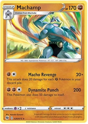 Machamp 026/073 Rare Holo Pokemon Card (Champions Path) + TitanCards® Toploader von Titan Cards
