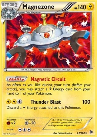 Magnezone 54/162 Uncommon Pokemon Card (XY Breakthrough) + TitanCards® Toploader von Titan Cards