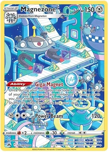 Magnezone GG18/GG70 GGH Pokemon Karte (SWSH Crown Zenith GG) + TitanCards® Toploader von Titan Cards