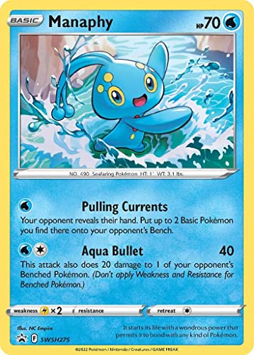 Manaphy SWSH275 Pokemon Promo-Karte (SWSH Promo-Serie) + TitanCards® Toploader von Titan Cards