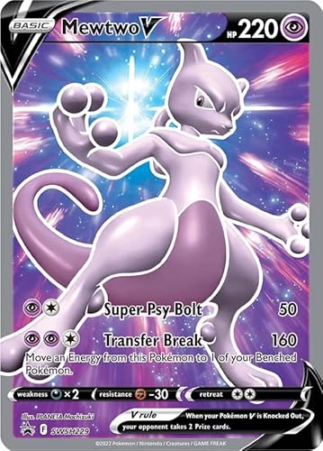 Mewtwo V SWSH229 Pokemon TCG Pokemon GO Promo-Karte, versiegelt in Packung, plus TitanCards Toploader Mewtwo V SWSH229 Pokemon TCG Pokemon GO Promo-Karte, versiegelt in Packung, plus TitanCards Toploader von Titan Cards