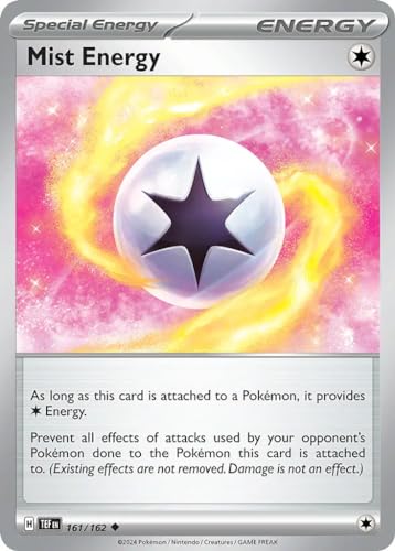 Mist Energy 161/162 Uncommon Pokemon Karte (SV Temporal Forces) + 1x TitanCards® Toploader von Titan Cards