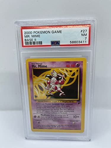 Mr. Mime 27/130 PSA 7 Graded Rare Pokemon Card (2000 Pokemon Game) + TitanCards® Toploader von Titan Cards