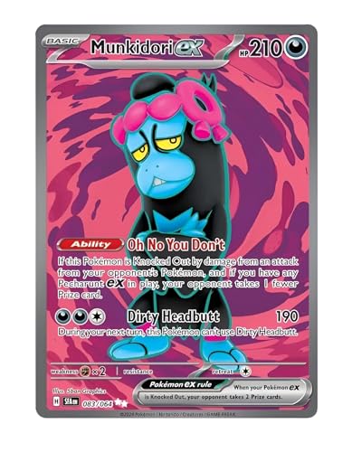 Munkidori ex 083/064 Ultra-seltene Vollkunst-Pokemon-Karte, glänzende Pokémon-Karten, Pokémon EX, umhüllte Fabel, Pokemon-Scharlachrot und Violett, Titan Cards authentifiziert Munkidori ex 083/064 Ultra-seltene Vollkunst-Pokemon-Karte, glänzende Pokémon-Karten, Pokémon EX, umhüllte Fabel, Pokemon-Scharlachrot und Violett, Titan Cards authentifiziert von Titan Cards
