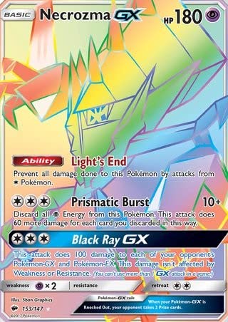 Necrozma GX 153/147 Burning Shadows Rare Secret + TitanCards® Toploader von Titan Cards