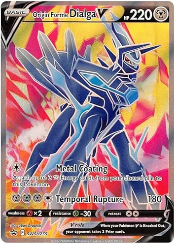 Origin Forme Dialga V SWSH255 Pokemon Promo-Karte (SWSH Promo-Serie) + TitanCards® Toploader von Titan Cards