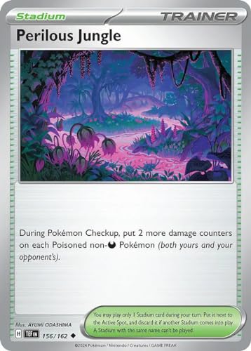 Perilous Jungle 156/162 Uncommon Reverse Holo Pokemon Card (SV Temporal Forces) + 1x TitanCards® Toploader von Titan Cards