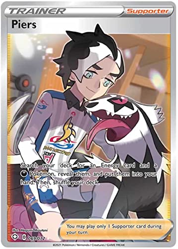 Piers 069/072 Ultra Rare Pokemon Karte (Shining Fates) + TitanCards® Toploader von Titan Cards