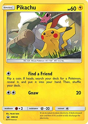 Pikachu SM234 Holo Pokemon Promokarte (Sun & Moon Promo-Serie) + TitanCards® Toploader von Titan Cards