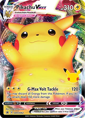 Titan Cards Pikachu VMAX SWSH062 (Celebrations Promo Series) + 1x Toploader von Titan Cards