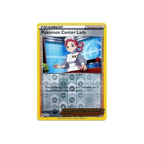 Pokémon Center Lady 060/073 Uncommon Reverse Holo Pokemon Card (Champions Path) + TitanCards® Toploader von Titan Cards