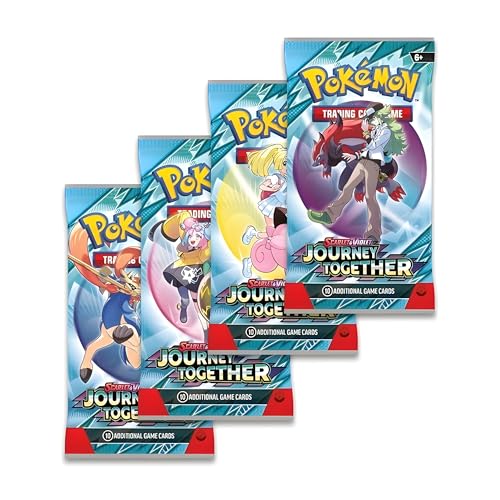 Pokemon TCG Scarlet & Violet Journey Together Booster Packs x4 | Each contains 10 Pokémon Cards | Perfect for fans of Pokemon Journey Together Booster Box von Titan Cards
