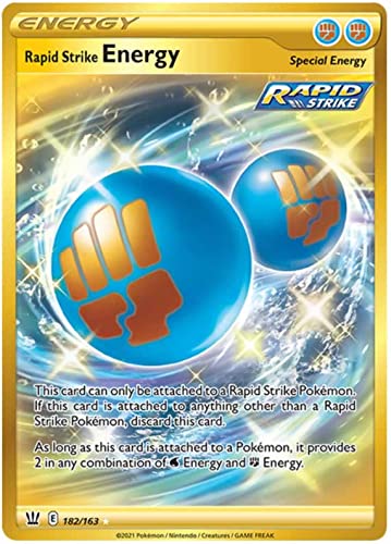 Rapid Strike Energy 182/163 Secret Rare Pokemon Karte (Battle Styles) + TitanCards® Toploader von Titan Cards
