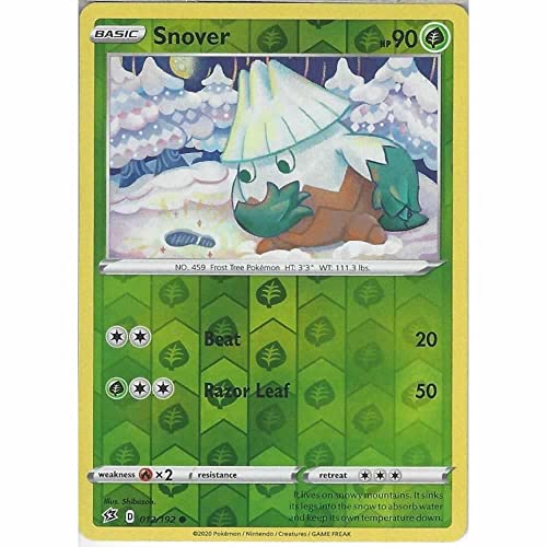 Snover 012/192 Common Reverse Holo Pokemon Card (SWSH Rebel Clash) + TitanCards® Toploader von Titan Cards