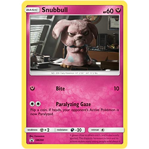 Snubbull SM200 Pokemon Promokarte von Detective Pikachu + TitanCards® Toploader von Titan Cards