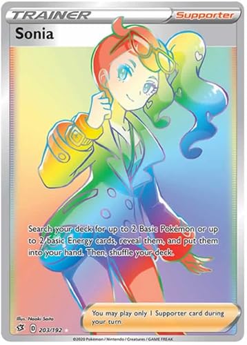 Sonia 203/192 Secret Rare Pokemon Card (SWSH Rebel Clash) + TitanCards® Toploader von Titan Cards