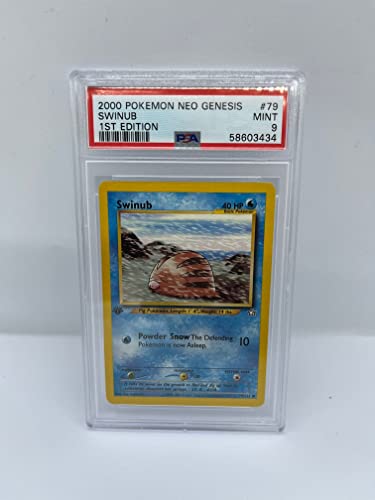 Swinub 79/111 PSA 9 abgestufte gemeinsame Pokemon-Karte (2000 Pokemon Neo Genesis) + TitanCards® Toploader von Titan Cards
