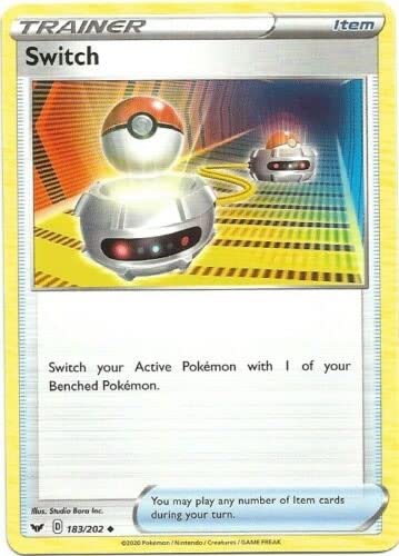 Switch 183/202 Uncommon Pokemon Karte (Schwert & Schild) + 1x TitanCards® Toploader von Titan Cards