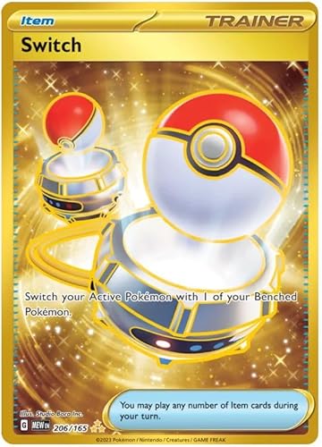 Switch 206/165 Hyper Rare Pokemon Karte (Pokemon SV 151) + 1x TitanCards® Toploader von Titan Cards
