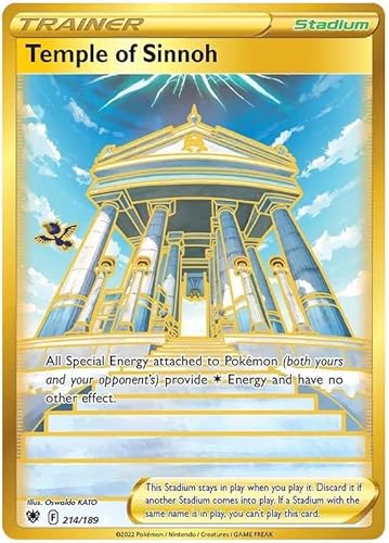 Temple of Sinnoh 214/189 Seltene geheime Pokemon Karte (SWSH Astral Radiance) + TitanCards® Toploader von Titan Cards