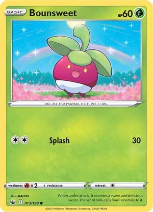 Titan Cards Bounsweet 013/198 Common Pokemon Card (SWSH Chilling Reign) Toploader von Titan Cards