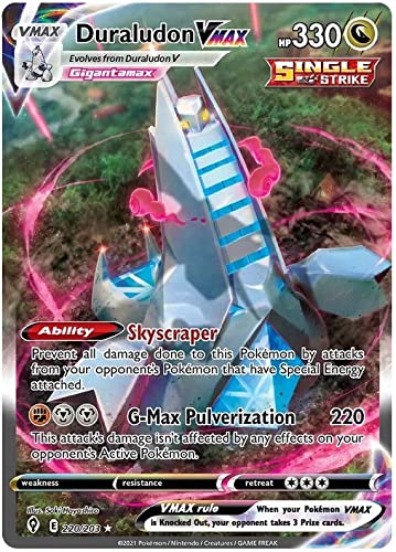 Titan Cards Duraludon VMAX 220/203 Alt. Art Pokemon Card (SWSH Evolving Skies) Toploader von Titan Cards