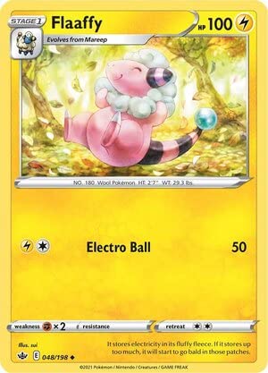 Titan Cards Flaaffy 048/198 Uncommon Pokemon Card (SWSH Chilling Reign) Toploader von Titan Cards