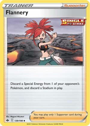 Titan Cards Flannery 139/198 Uncommon Pokemon Card (SWSH Chilling Reign) Toploader von Titan Cards