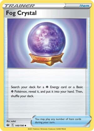Titan Cards Fog Crystal 140/198 Uncommon Pokemon Card (SWSH Chilling Reign) Toploader von Titan Cards