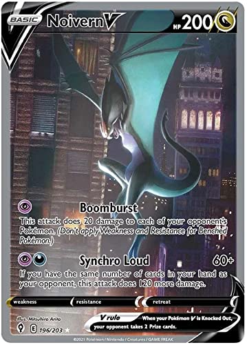 Titan Cards Noivern V 196/203 Ultra Rare Pokemon Card (SWSH Evolving Skies) Toploader von Titan Cards
