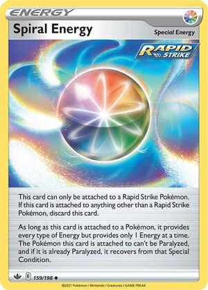 Titan Cards Spiral Energy 159/198 Uncommon Pokemon Card (SWSH Chilling Reign) Toploader von Titan Cards