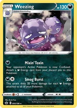Titan Cards Weezing 095/198 Rare Pokemon Card (SWSH Chilling Reign) Toploader von Titan Cards
