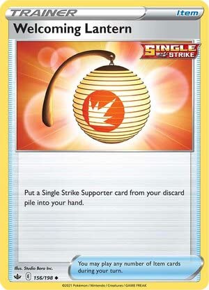 Titan Cards Welcoming Lantern 156/198 Uncommon Pokemon Card (SWSH Chilling Reign) Toploader von Titan Cards