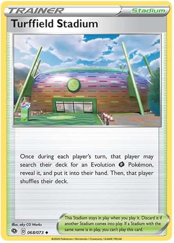 Turffield Stadium 068/073 Uncommon Pokemon Card (Champions Path) + TitanCards® Toploader von Titan Cards