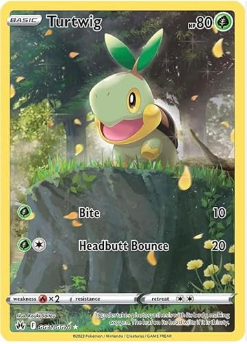 Turtwig GG31/GG70 GGH Pokemon Karte (SWSH Crown Zenith GG) + TitanCards® Toploader von Titan Cards