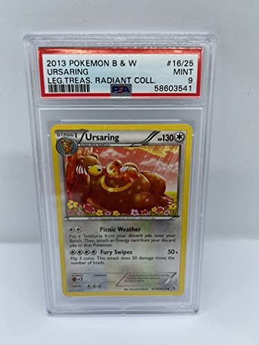 Ursaring RC16/RC25 PSA 9 abgestufte Common Pokemon Karte (Leg Treas Radiant Collection) + TitanCards® Toploader von Titan Cards