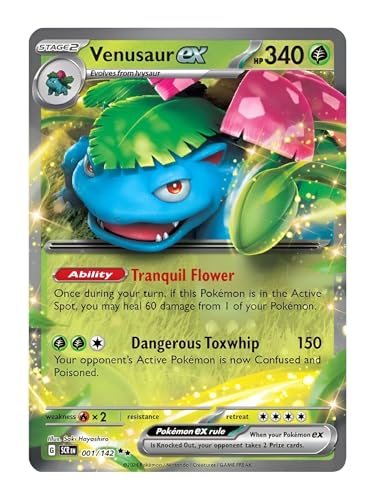 Venusaur ex 001/142 Ultraseltene Pokemon-Karte, seltene Pokémon-Karten, Pokémon EX, Sternenkrone, Pokemon-Scharlachrot und Violett, Titan Cards authentifiziert Venusaur ex 001/142 Ultraseltene Pokemon-Karte, seltene Pokémon-Karten, Pokémon EX, Sternenkrone, Pokemon-Scharlachrot und Violett, Titan Cards authentifiziert von Titan Cards