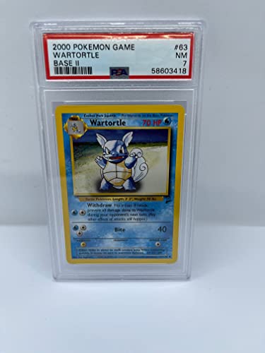 Wartortle 63/130 PSA 7 Graded Pokemon Card (2000 Pokemon Game) + TitanCards® Toploader von Titan Cards