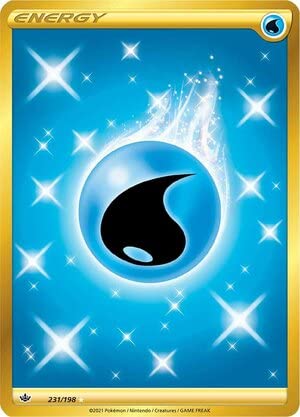 Water Energy 231/198 Secret Rare Pokemon Karte (SWSH Chilling Reign) + TitanCards® Toploader von Titan Cards