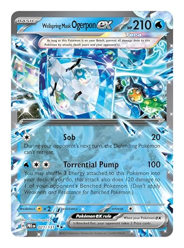 Wellspring Maske Ogerpon ex 027/131 Ultraseltene Pokemon-Karte, seltene Pokémon-Karten, Pokémon EX, prismatische Entwicklungen, Pokemon-Scharlachrot und Violett, Titan Cards authentifiziert Wellspring Maske Ogerpon ex 027/131 Ultraseltene Pokemon-Karte, seltene Pokémon-Karten, Pokémon EX, prismatische Entwicklungen, Pokemon-Scharlachrot und Violett, Titan Cards authentifiziert von Titan Cards