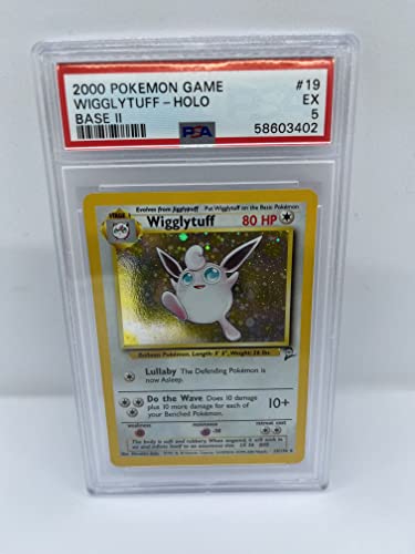 Wigglytuff 19/130 PSA 5 abgestufte seltene Pokemon-Karte (2000 Pokemon Spiel) + TitanCards® Toploader von Titan Cards