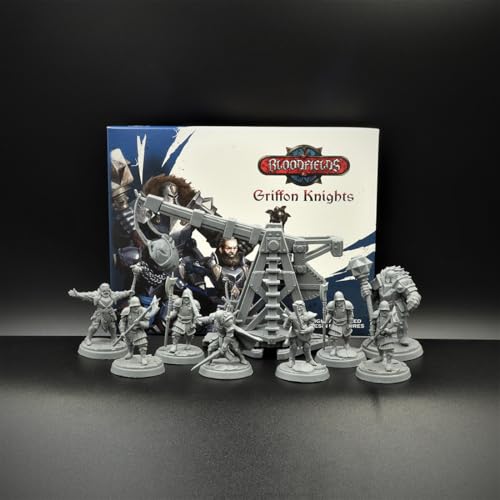 Titan Forge | Bloodfields - Griffon Knights Army Pack | Dedicated for Bloodfields Fantasy Tabletop Skirmish Wargame | Set of 9 Miniatures | 32mm Scale | Age 14+ von Titan Forge